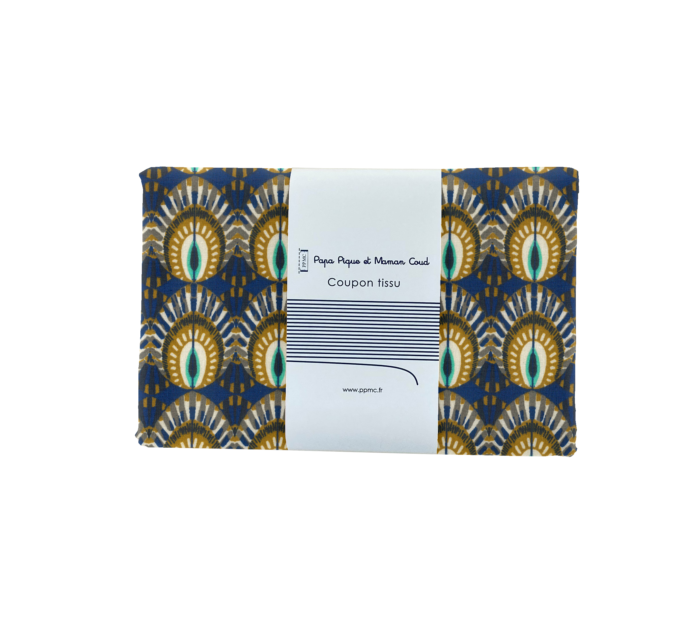 Coupon Tissu 1 M Plumes De Paon