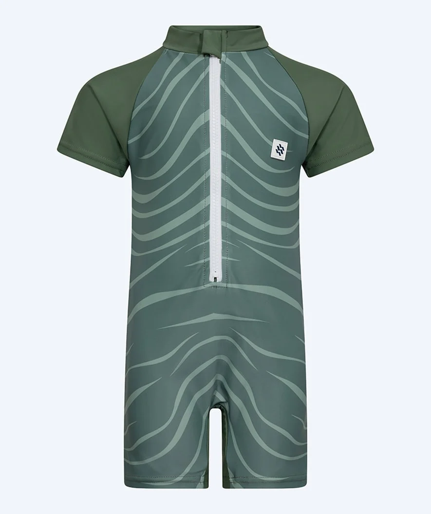 Watery UV-dragt til børn - Fjord Kortærmet Rashguard - Grøn