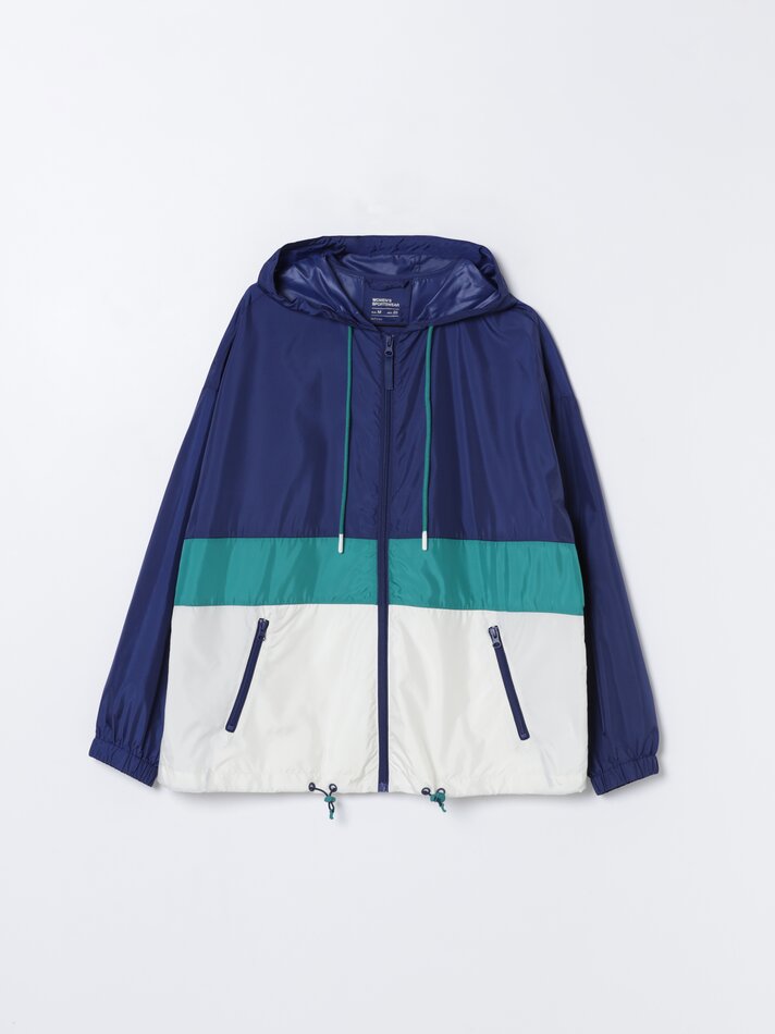 Jaqueta esportiva color block - Verde