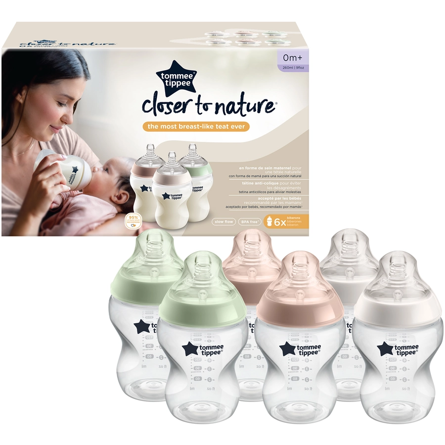Tommee Tippee Babyflaschen-Set Closer to Nature 6 x 260ml