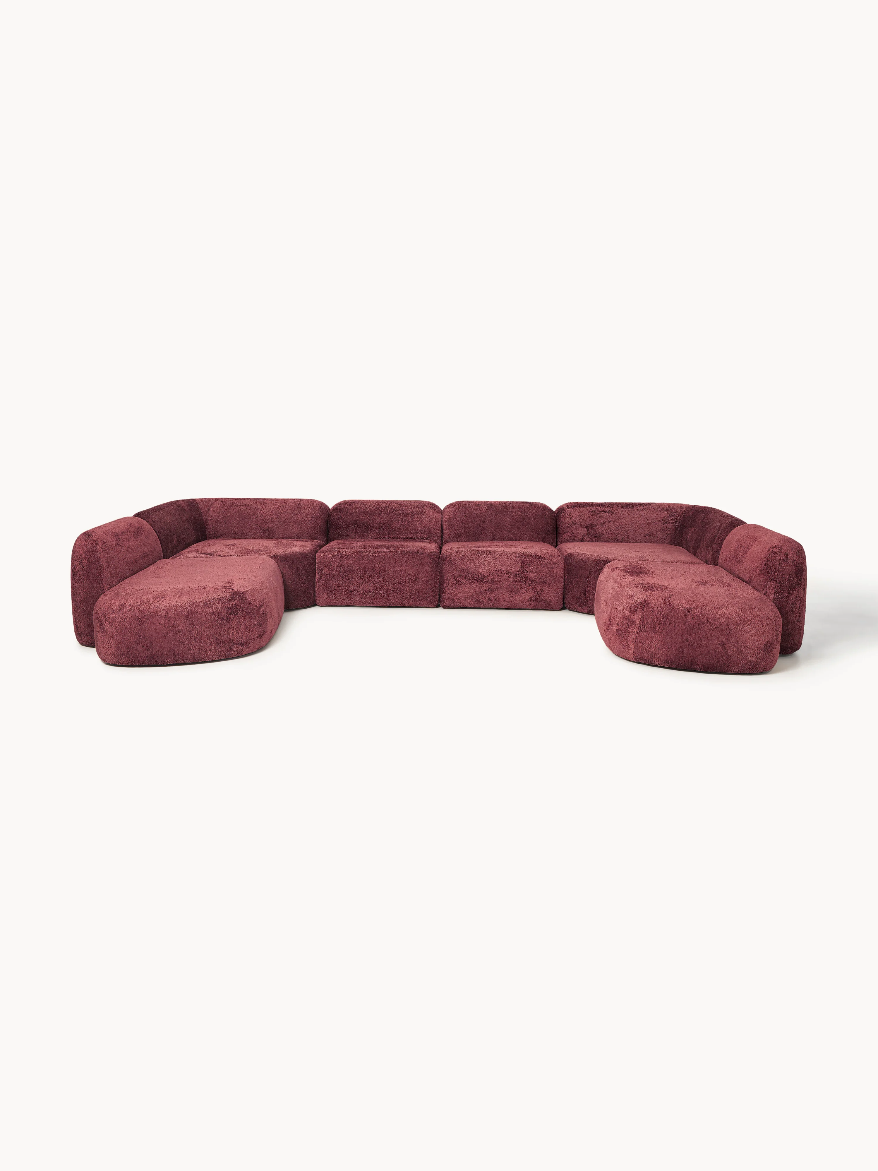XL modulaire bank Wolke van teddy bouclé