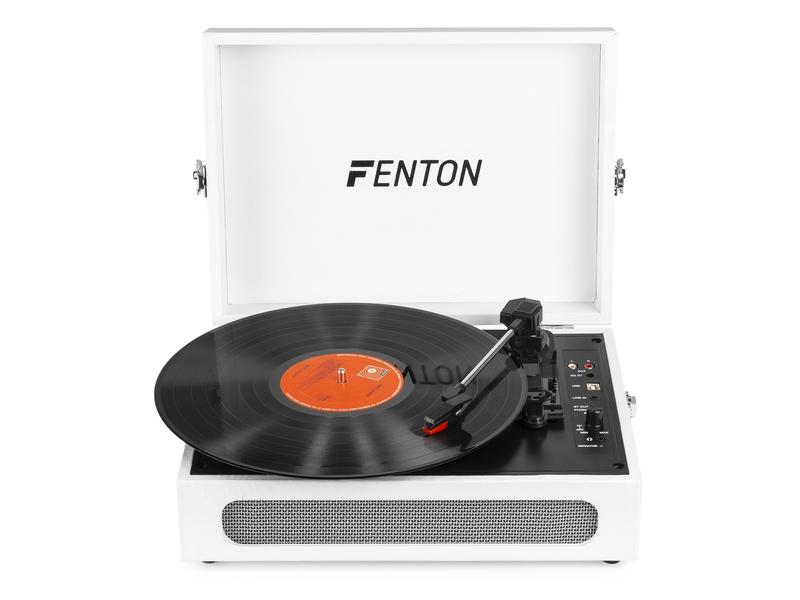 Fenton Plattenspieler mit Bluetooth RP118F Beige Hochwertiger Plattenspieler im Kofferdesign