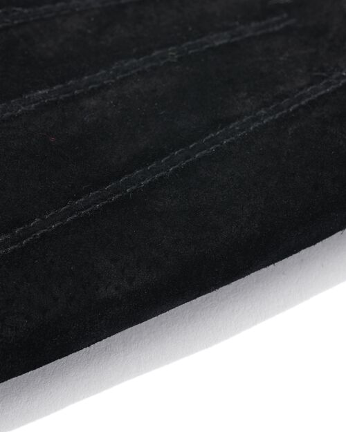 gants femme daim noir