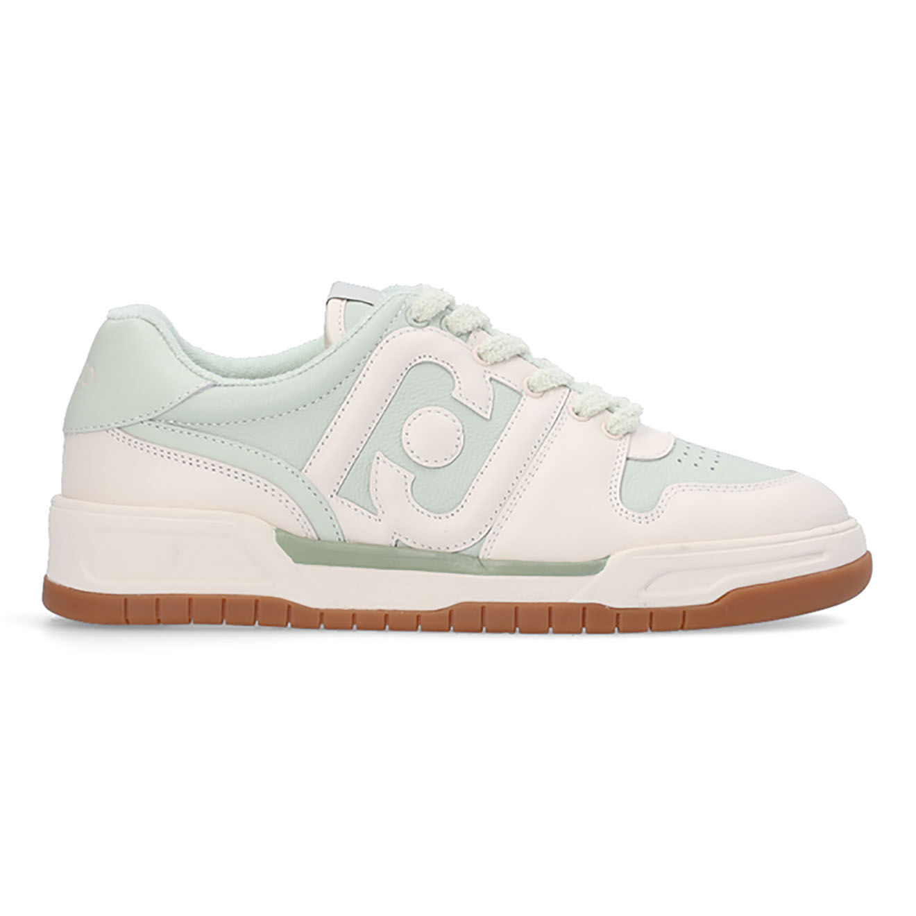 Liu-Jo Sneakers en Cuir Gyn blanc/pistache