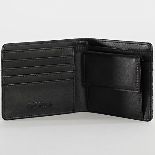 Portefeuille Ikons Gris Noir