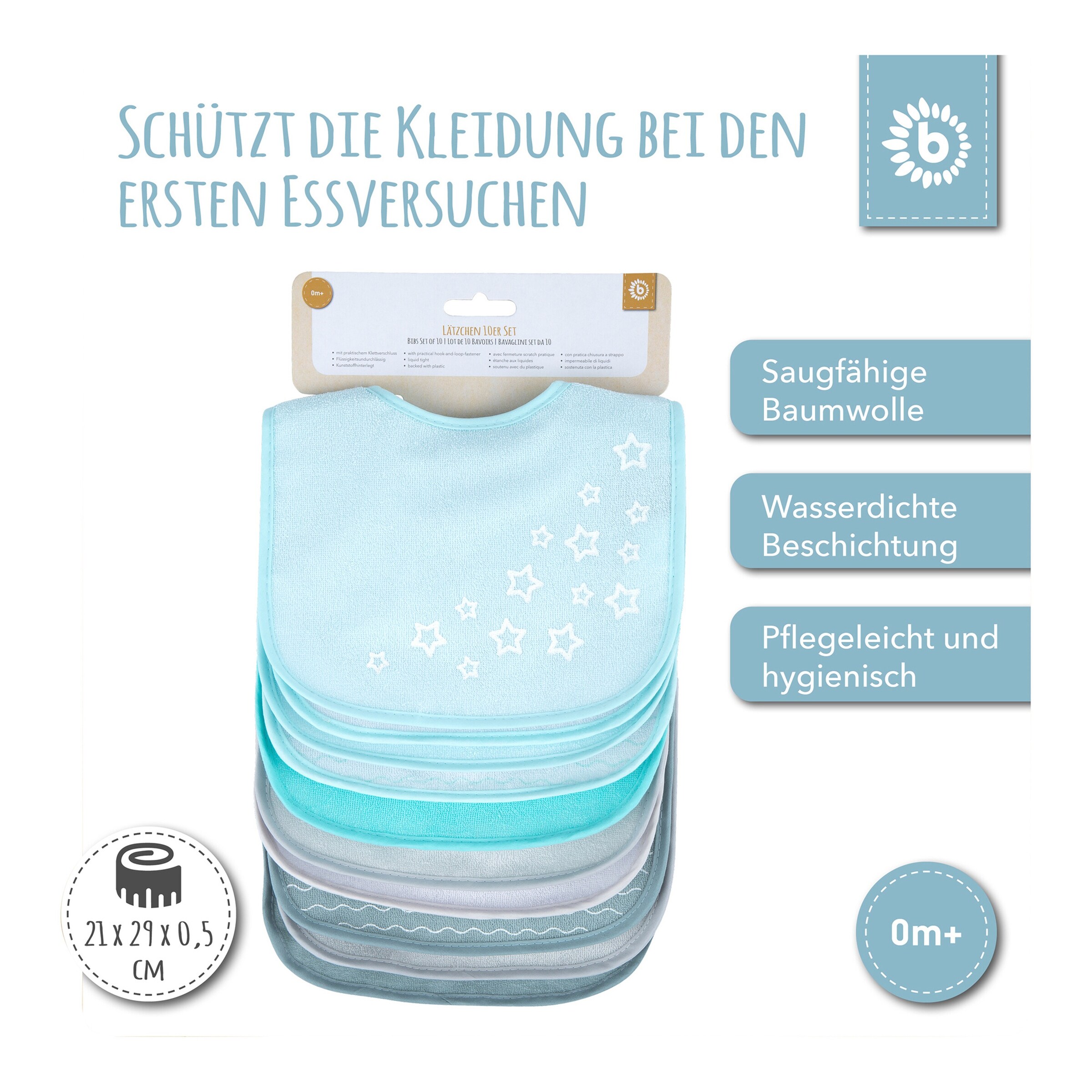 Bieco 10er-Pack Lätzchen