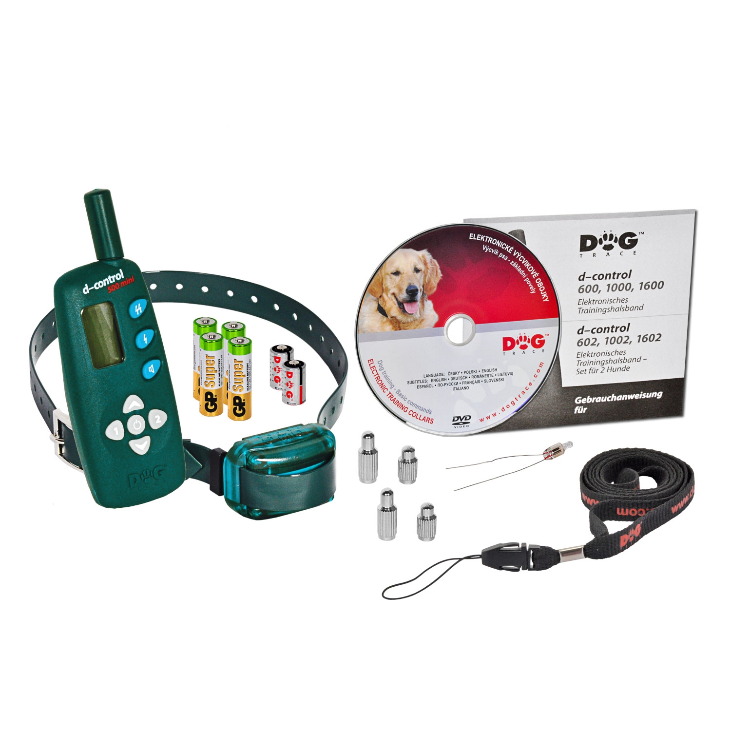 Dogtrace Mini - Coleira de adestramento profissional adequada para cães de porte médio e pequeno, com alcance de 500 metros.