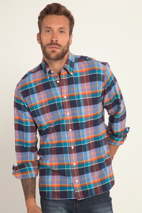 Karohemd, Langarm, Buttondown-Kragen, Modern Fit