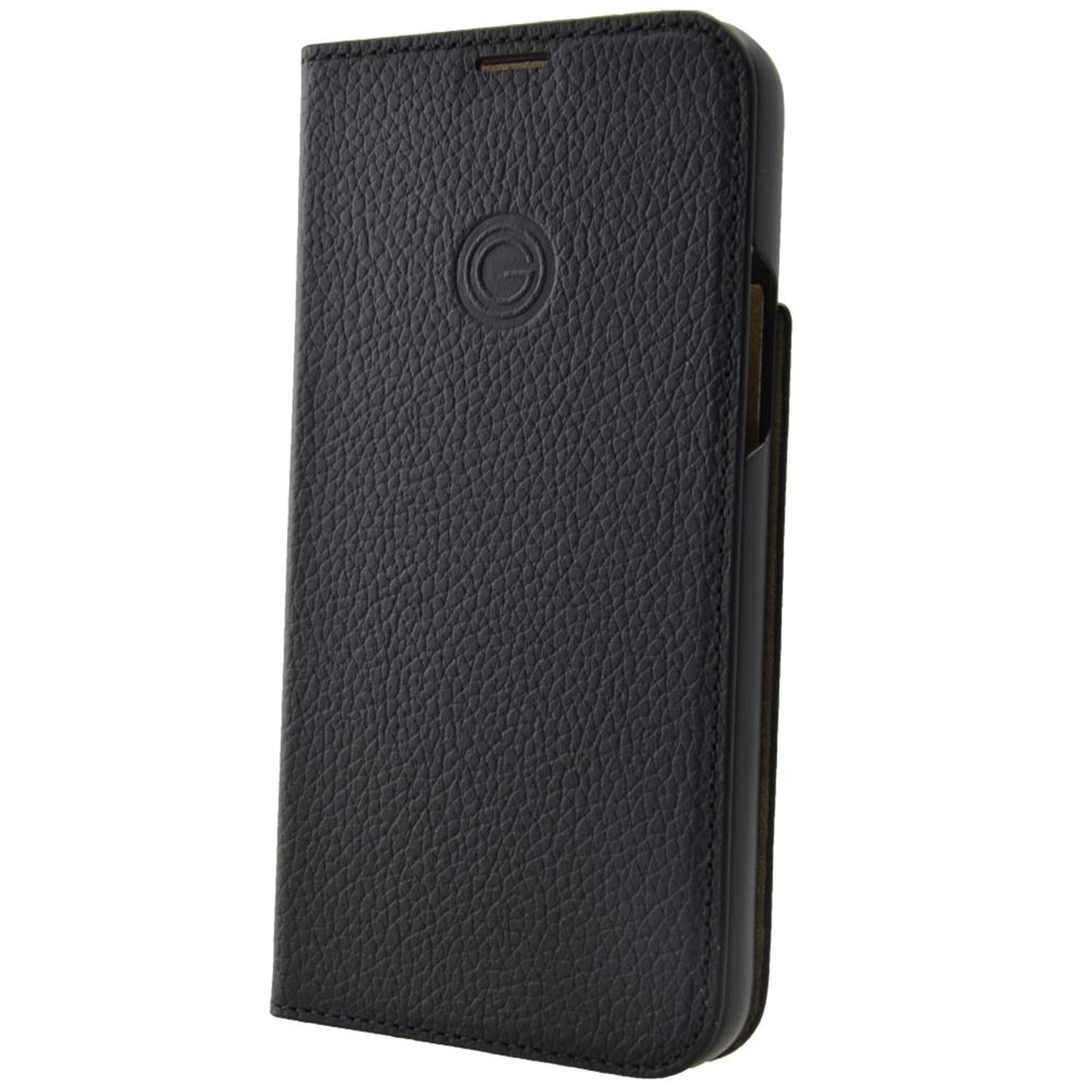 iPhone 13 Pro Echtleder Book Case Tasche Flip Cover Hand Made (MARCIP13PRO-M03) - Blau
