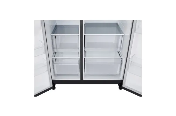LG GSBC40EPPE - Køleskab/fryser - side-by-side - bredde: 91.3 cm - dybde: 73.5 cm - højde: 179 cm - 664 liter - Klasse E - sort