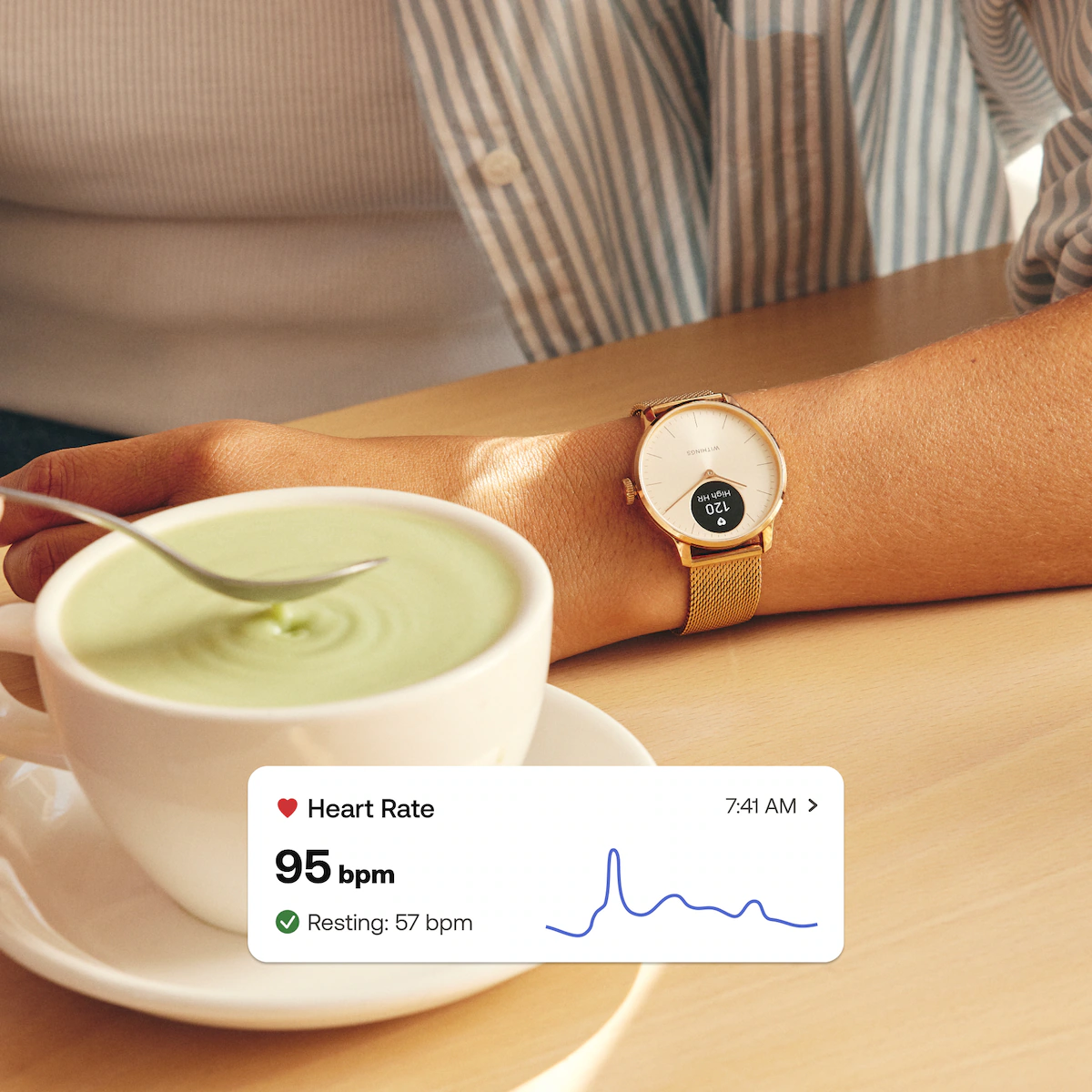 Withings ScanWatch Light hybrid smartklokke 37mm (hvit)