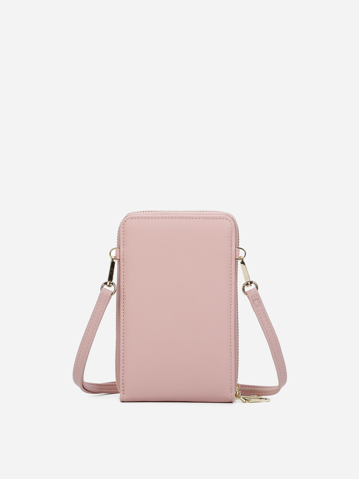 Sacoche à double poches zippées- Rose