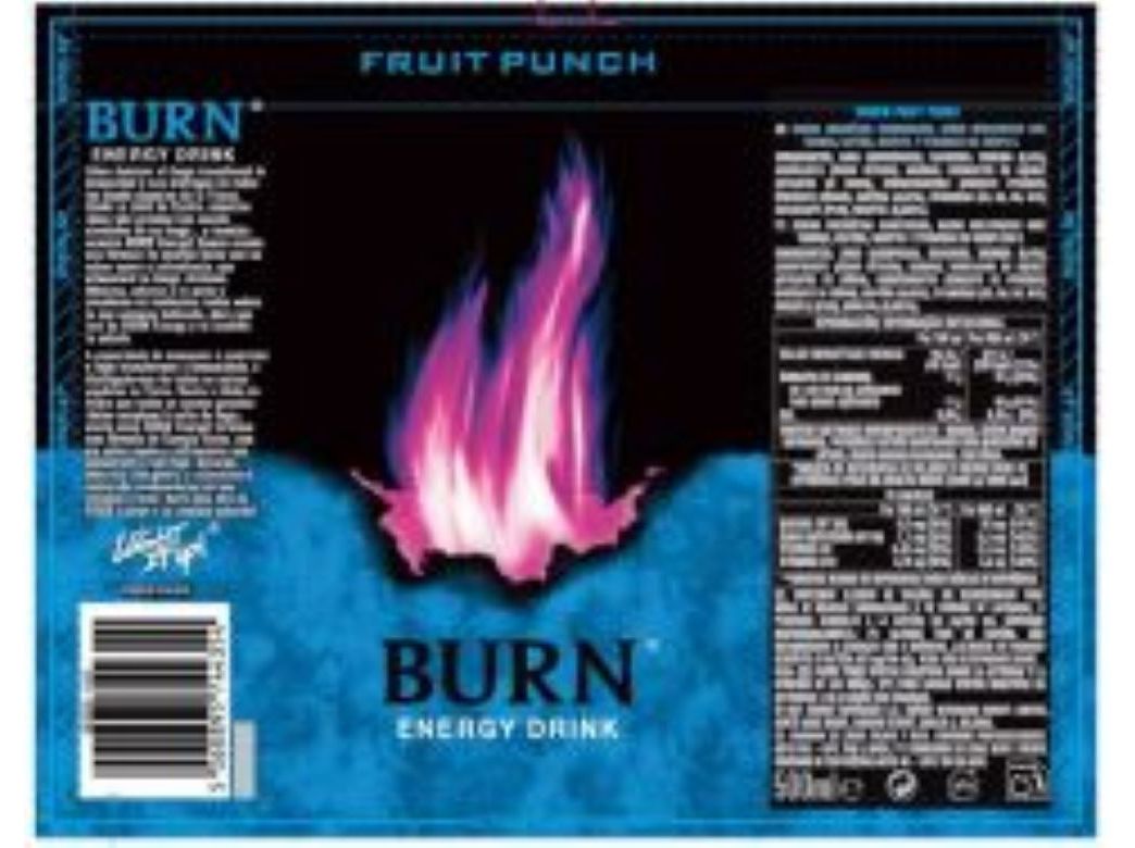 BEBIDA ENERGETICA BURN FRUIT PUNCH LATA 0.50L