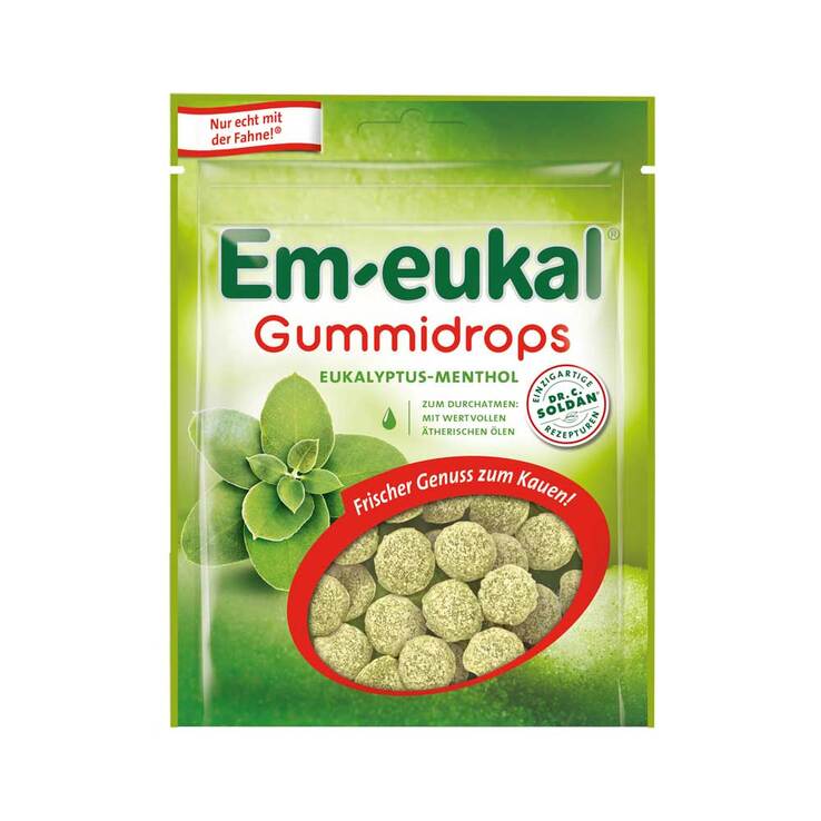 Em-eukal Gummidrops Eukalyptus-Menthol zuckerhaltig, 90 g