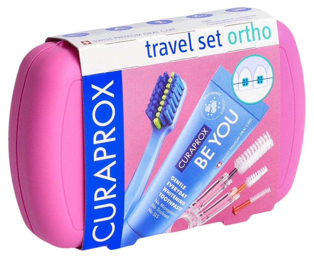 CURAPROX Travel Set Ortho<br>1 Stück, pink