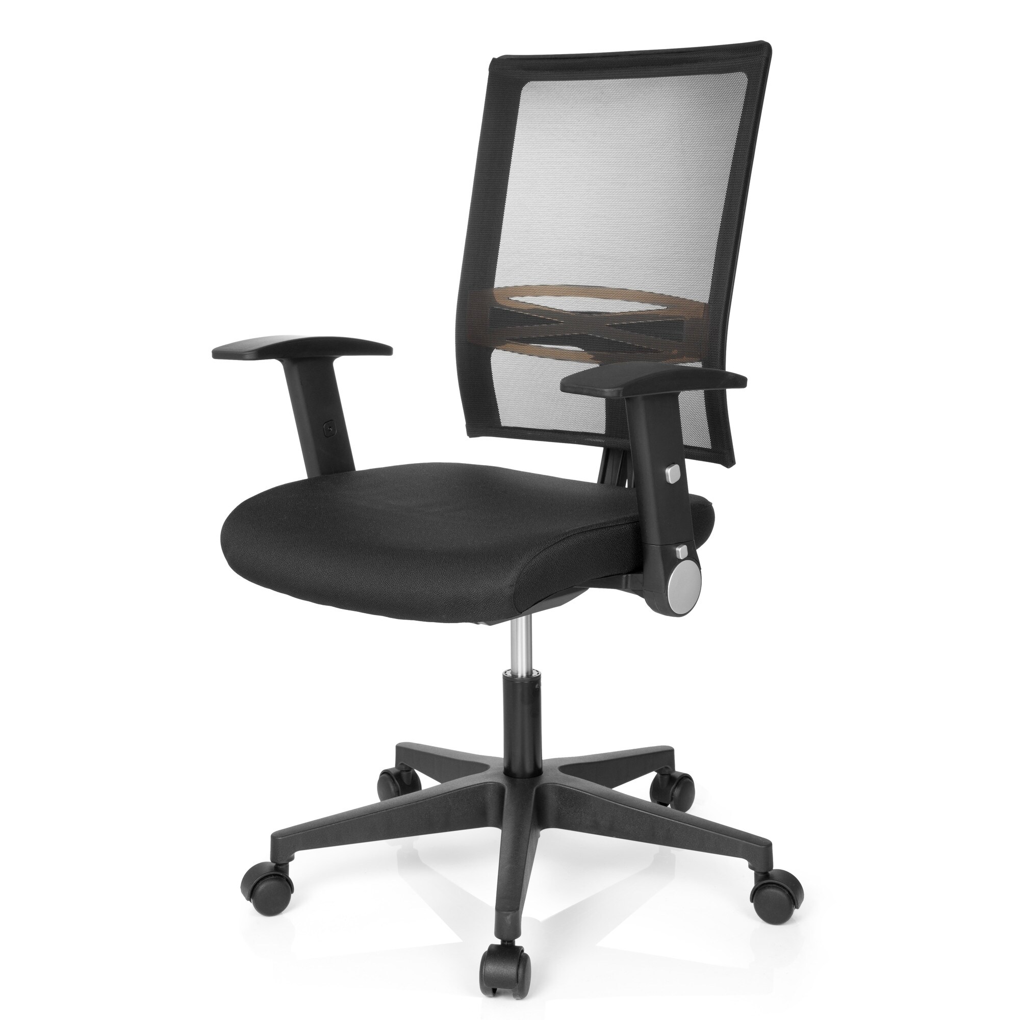 Home Office Bürostuhl OFFICE R8 Stoff/Netzstoff mit abklappbaren Armlehnen hjh OFFICE