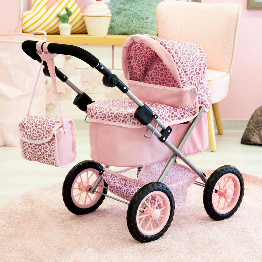BAYER DESIGN Puppenwagen Trendy, Leopard, rosa