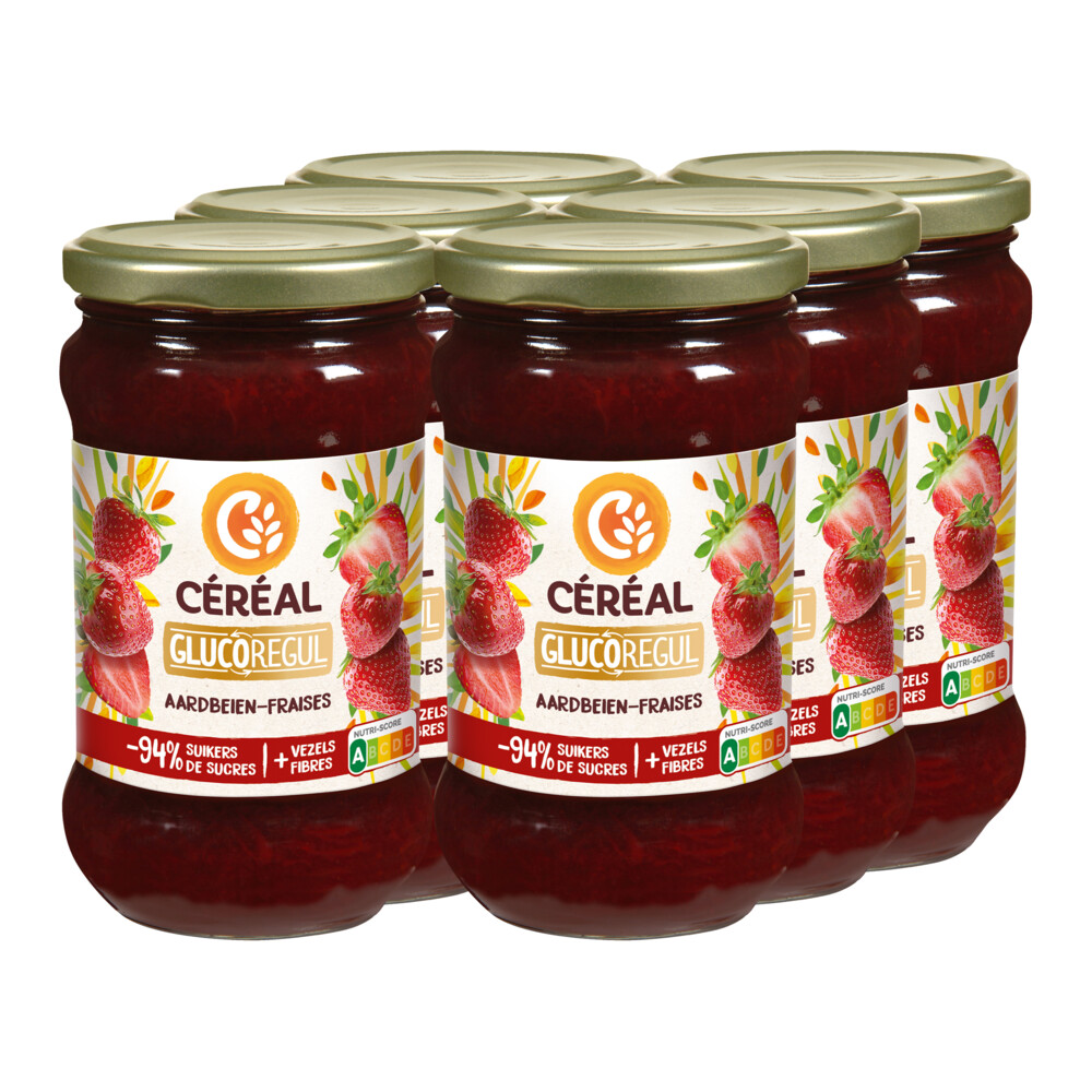 6x Céréal Jam Aardbeien320 gr