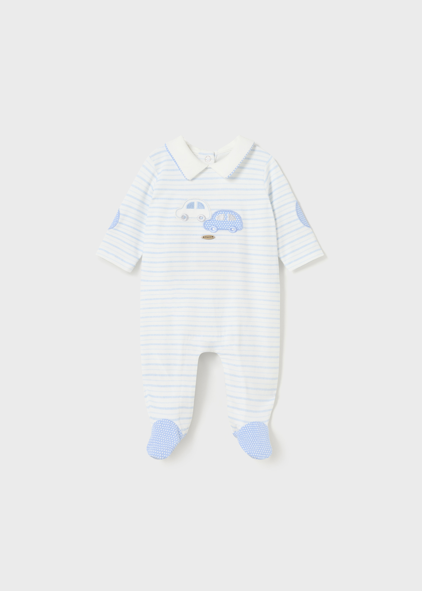 Conjunto de 2 pijamas com gola de algodão sustentável para recém-nascido