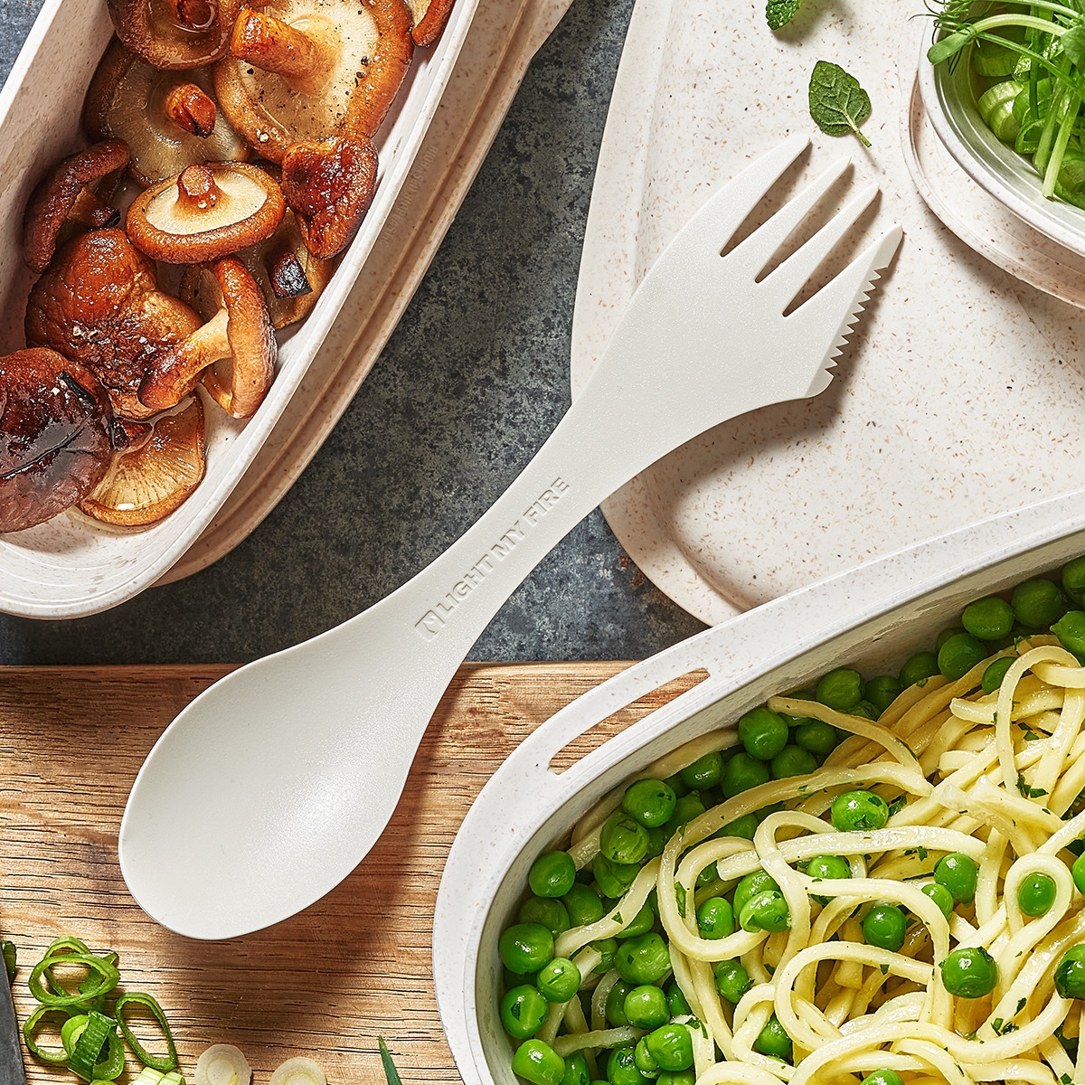 LightMyFire Spork Original Besteck aus Bioplastik (4er Set)