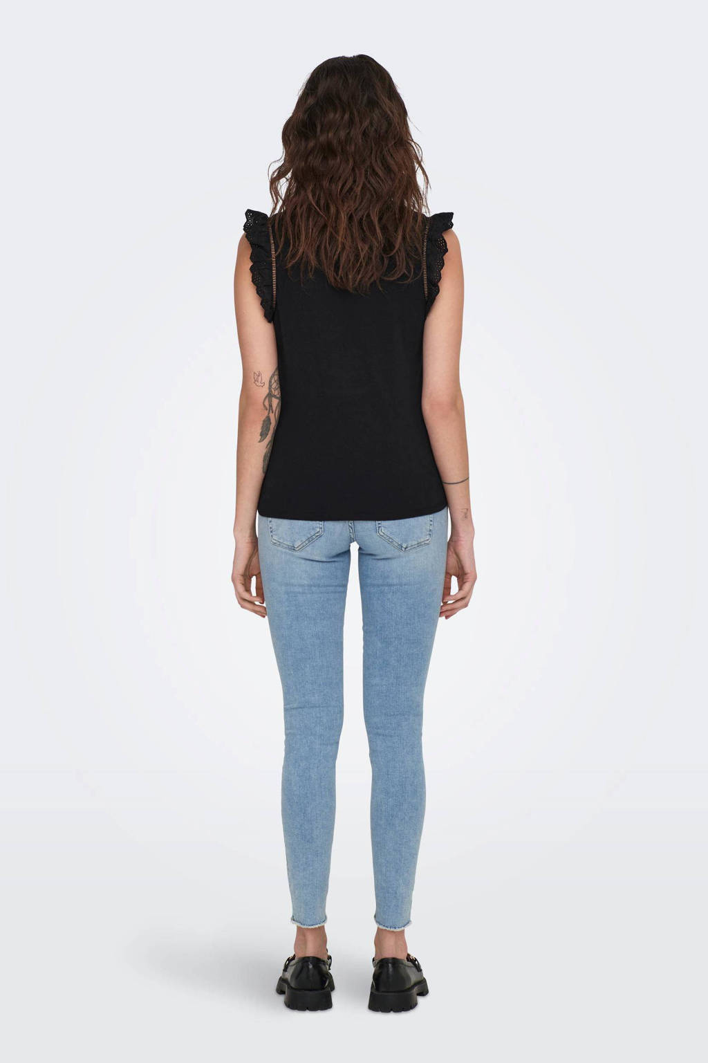 ONLY MATERNITY zwangerschapstop OLMLINDA met ruches zwart