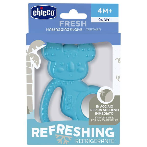 ChiccoChicco   Kühlbeissring mit Edelstahlabsatz blau