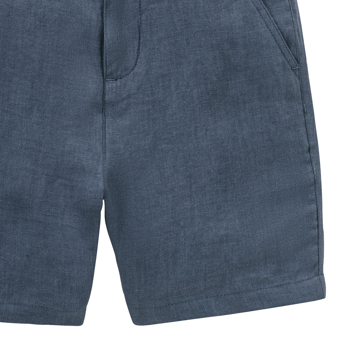 Jonas Nielsen Jungen Leinen-Shorts in Unifarben blau