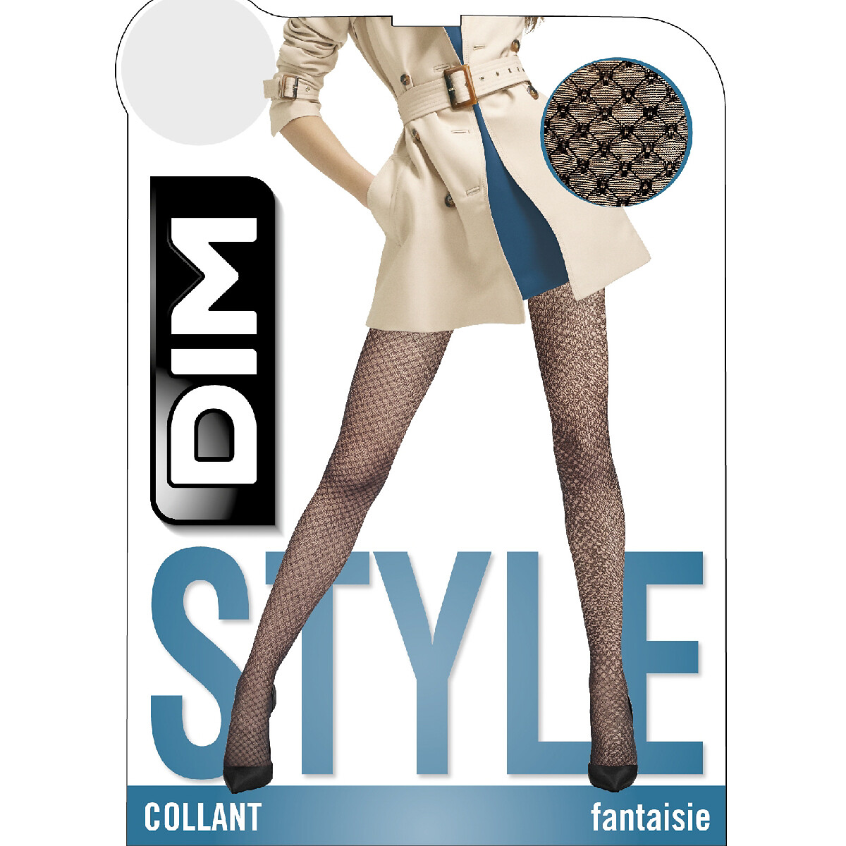 Meia-calça DIM Madame SO Chic em voile com efeito joia