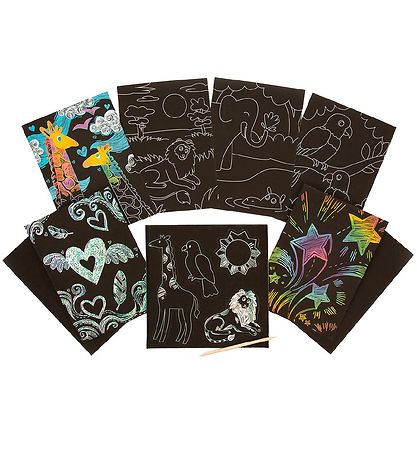 Ooly Scratch and ScribBlå S?t - Fantastic Dragons