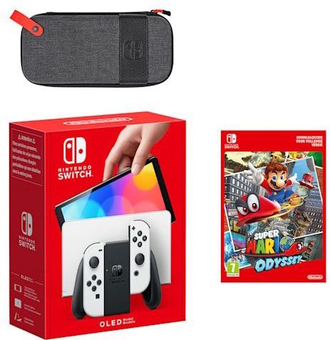 Nintendo Switch – OLED-model (wit) Super Mario Odyssey-bundel