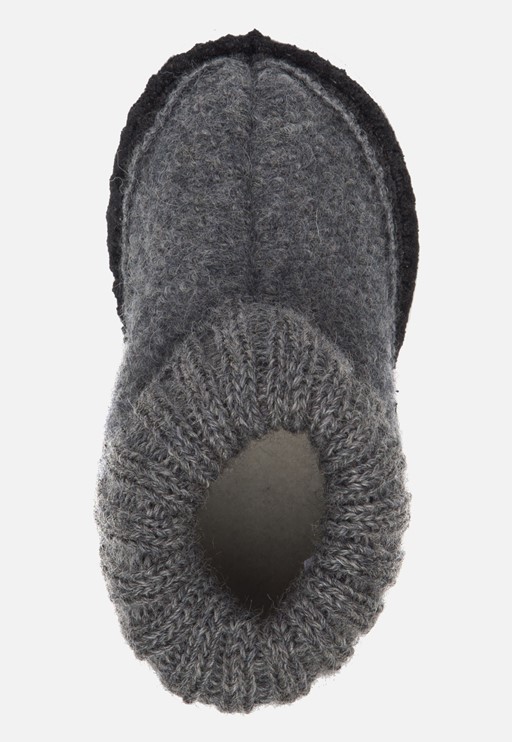 Bergstein Cozy slofjes grijs Schapenwol