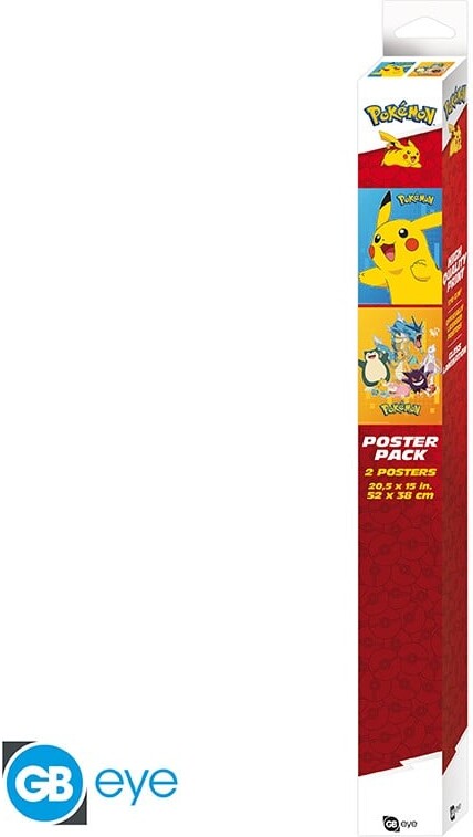 Pokémon Plakater - Colourful Characters - 52X38 CM - 2 Stk