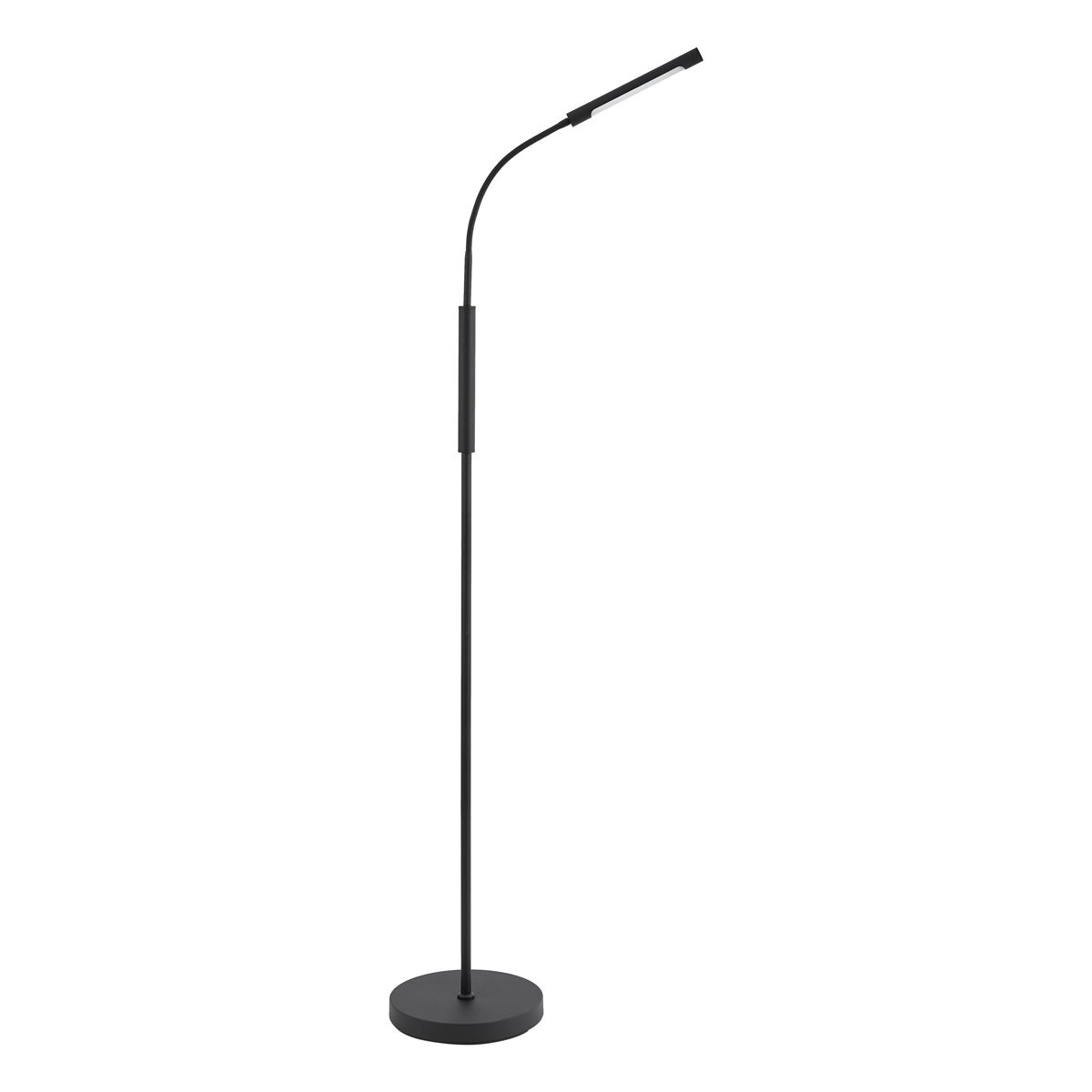 Moderne vloerlamp zwart incl. LED 3-staps dimbaar oplaadbaar - Statler