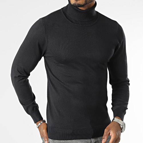 Pull Col Roulé Noir