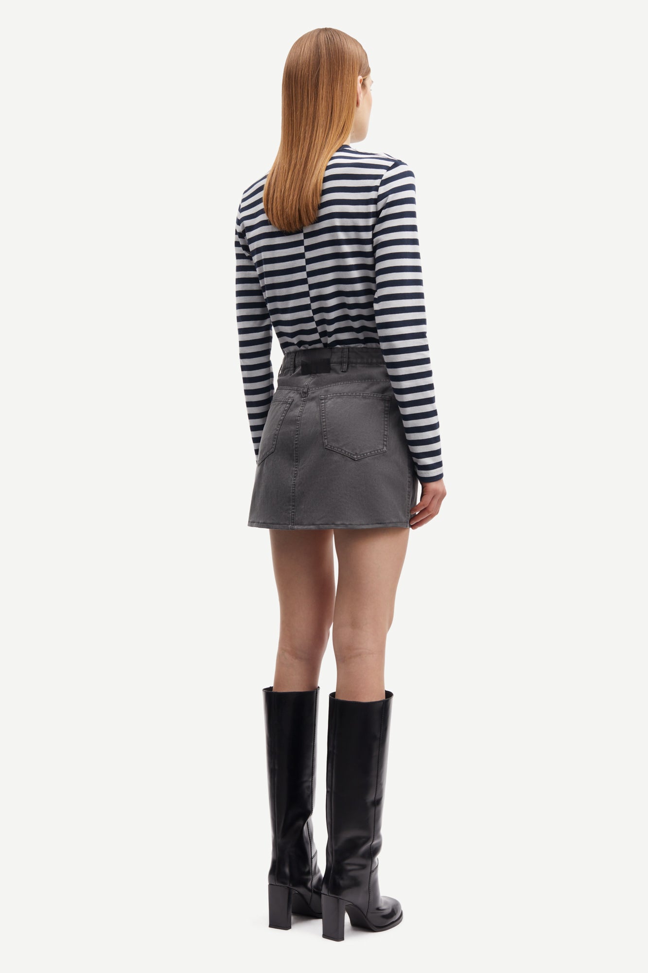 Samsøe Samsøe  Saavery langærmet t-shirt - Salute Pearl Asymm. St.