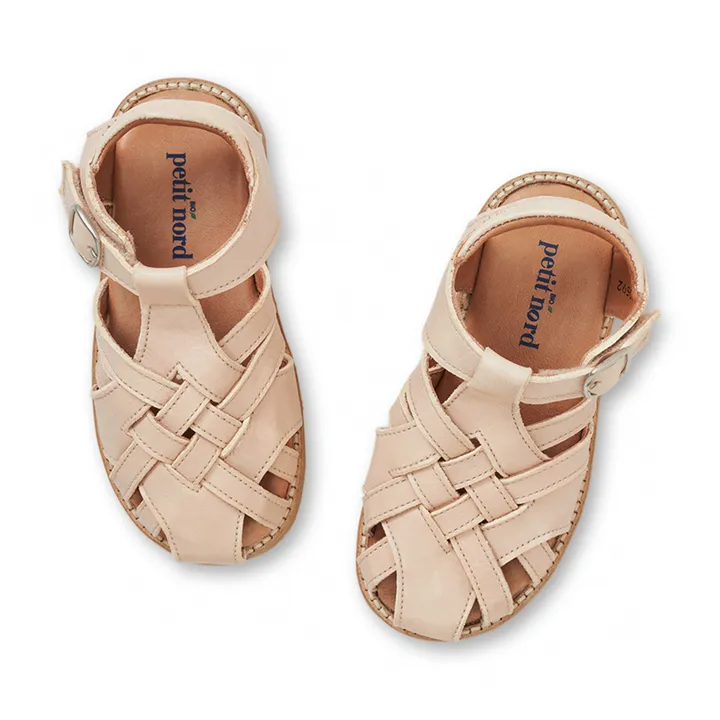 Petit Nord Sandales Scratchs Diamond | Crème