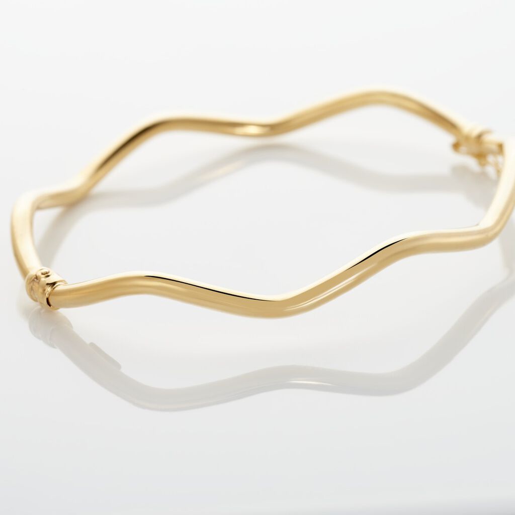 Bracelet Jonc Jennie Ondule Or Jaune