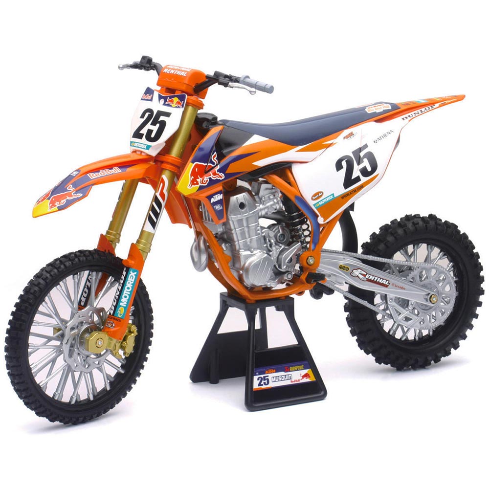 New Ray - Maquette moto 1/6 KTM 450 SX-F Red Bull M. Musquin Orange / Blanc / Bleu / Or