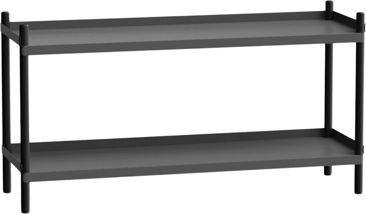 NINE BOLT Shelving 1000 - 2 shelves Oak Natural White