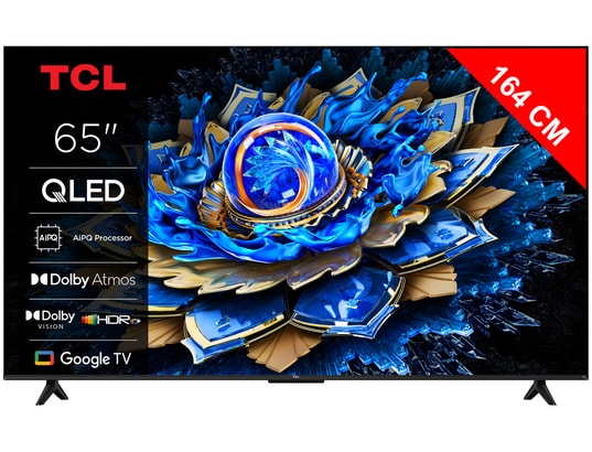 TCL - TV QLED 4K 164 cm 65T69C 4K QLED avec Google TV 2025