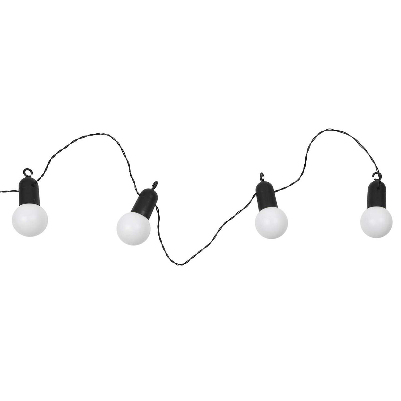 Home Deco Factory Guirlande ampoules blanches LED blanche - 1250x5x5 cm