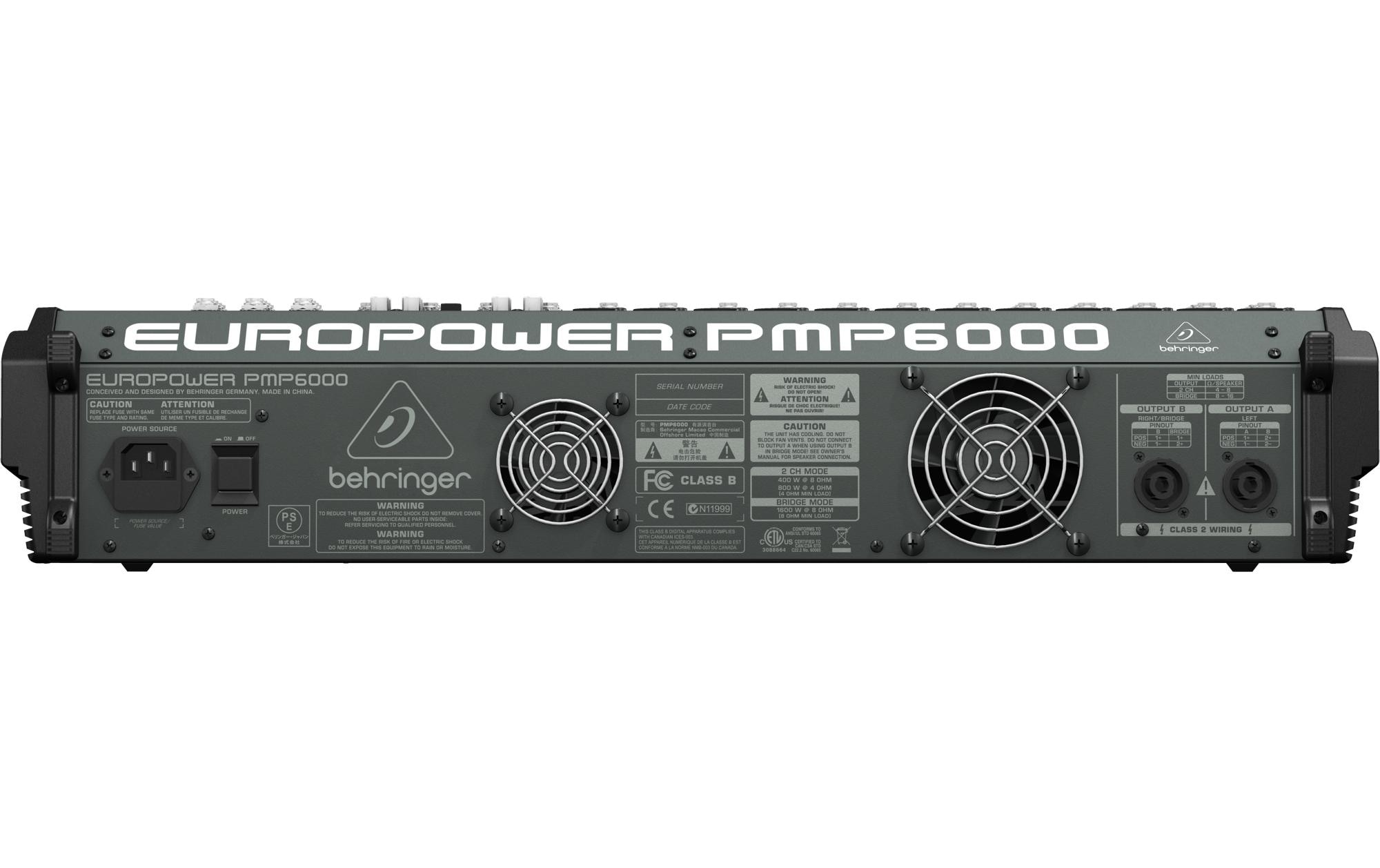 Mischpult PMP6000<br>1600 W 20-Kanal-Power-Mixer mit Dual-Multi-FX-Prozessor