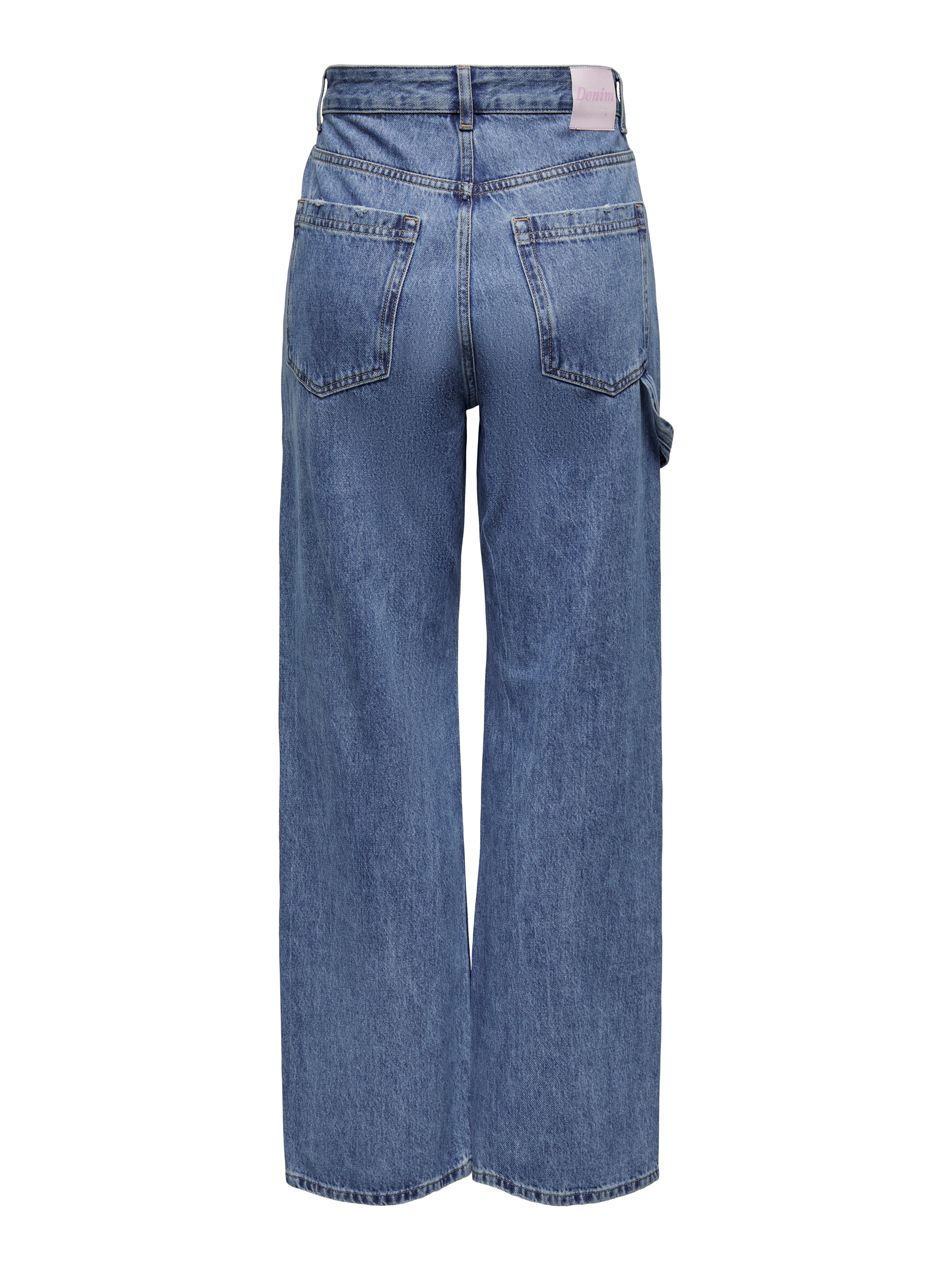 ONLKIRSI Hohe Taille Weiter Beinschnitt Jeans Medium Blue Denim