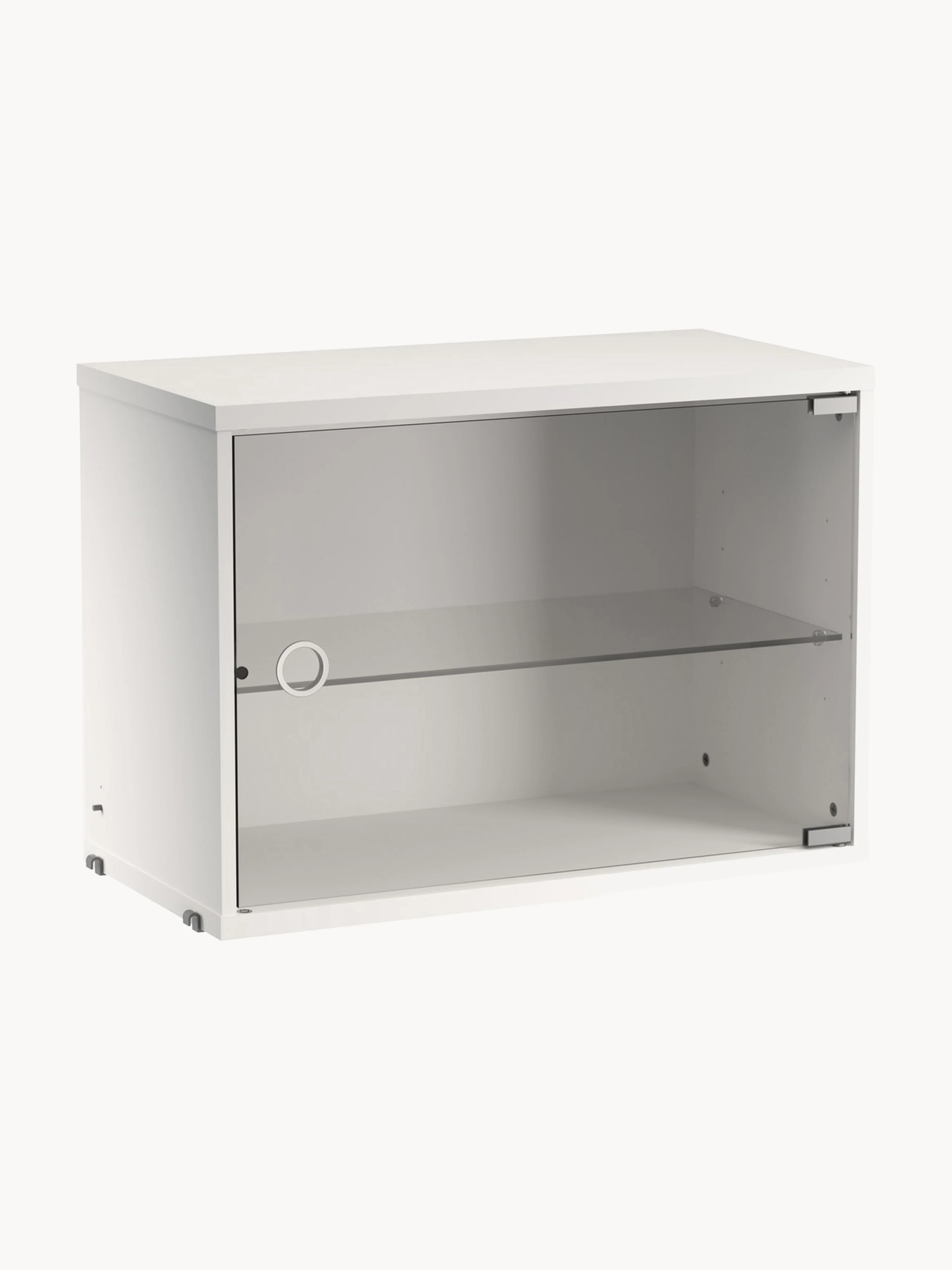 Vitrinekast String System met draaibare glazen deur, B 58 x D 30 cm