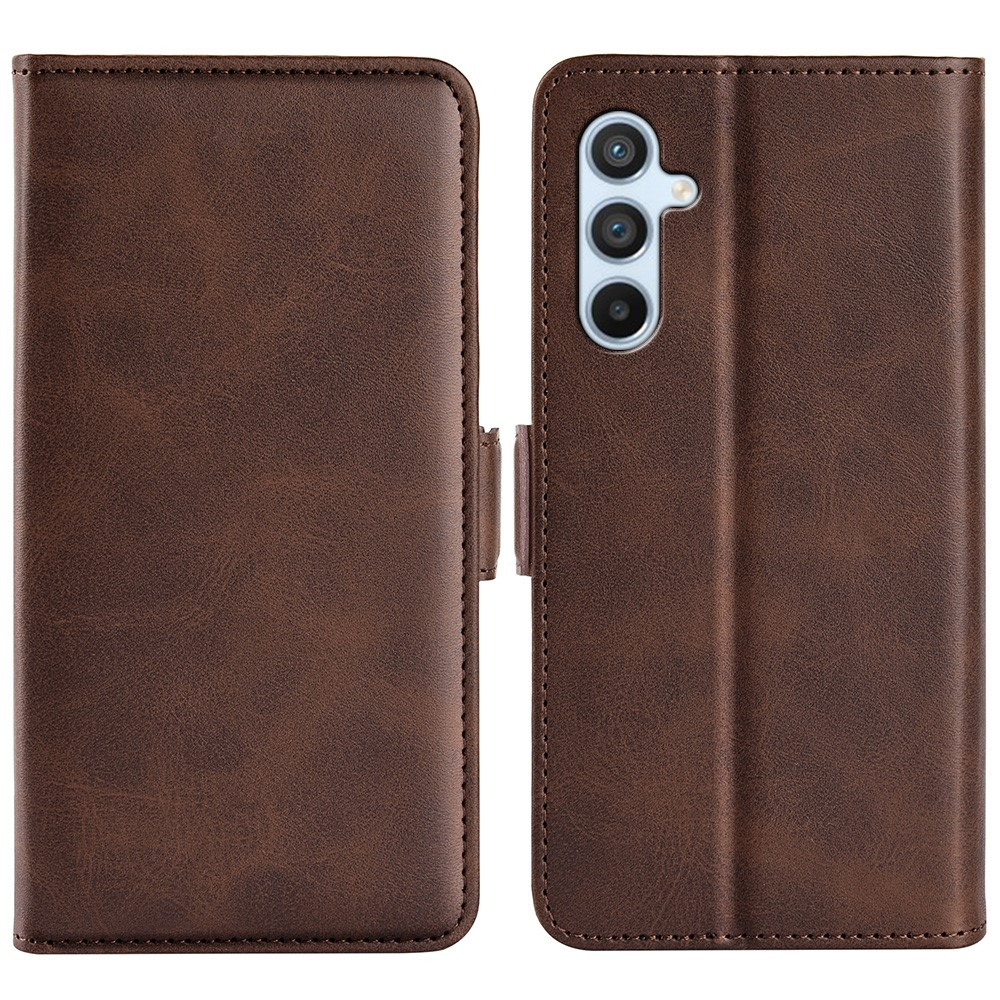 Samsung Galaxy A54 5G Vintage Leder Tasche Flip Cover Fashion Design - Braun