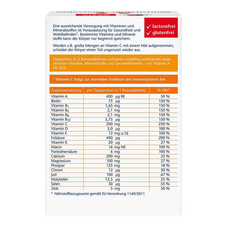 Doppelherz A-Z Multivitamin + Mineralien Brausetabletten , 6X15 St