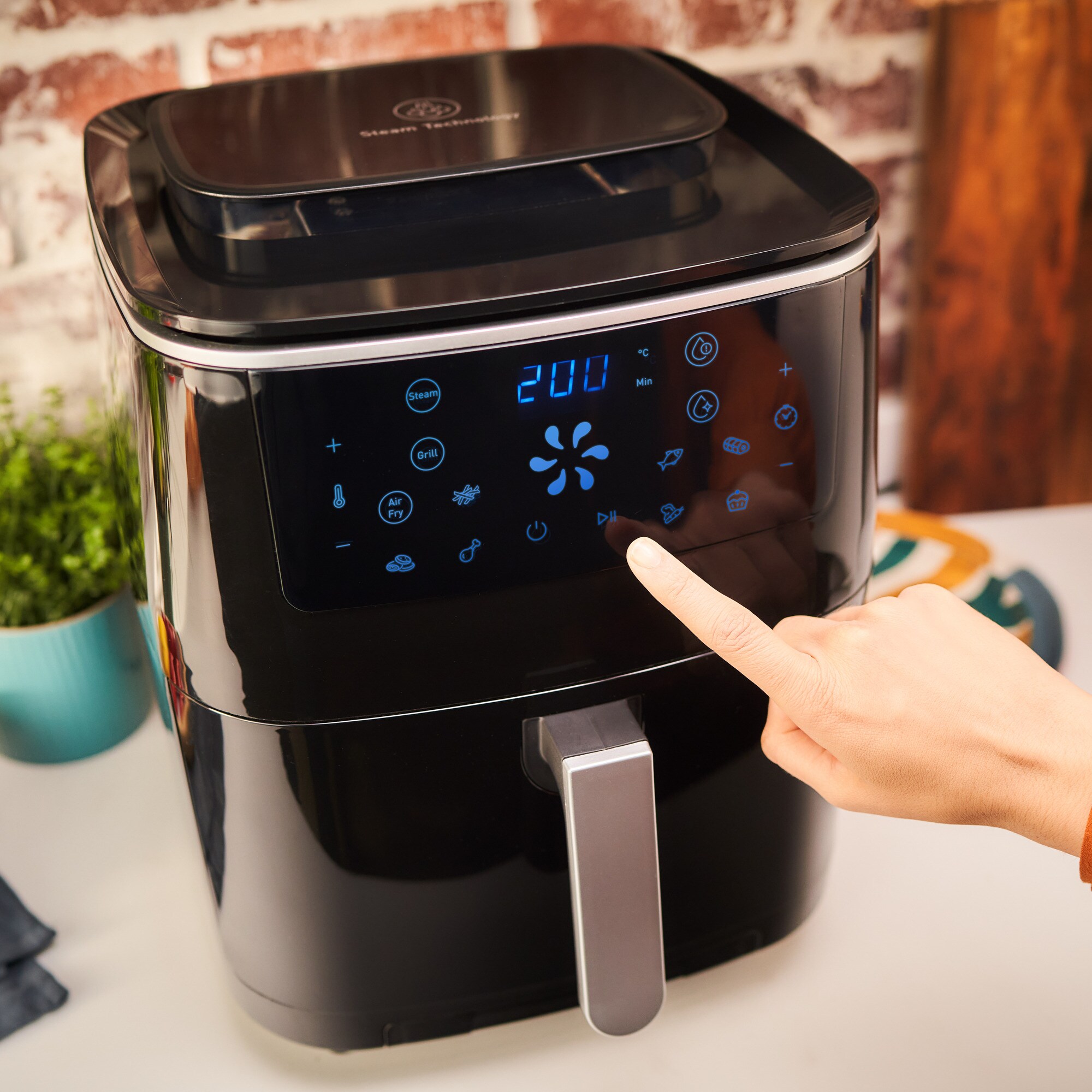 Tefal Heißluftfritteuse Heißluftfritteuse 3-in-1 Easy Fry Grill & Steam