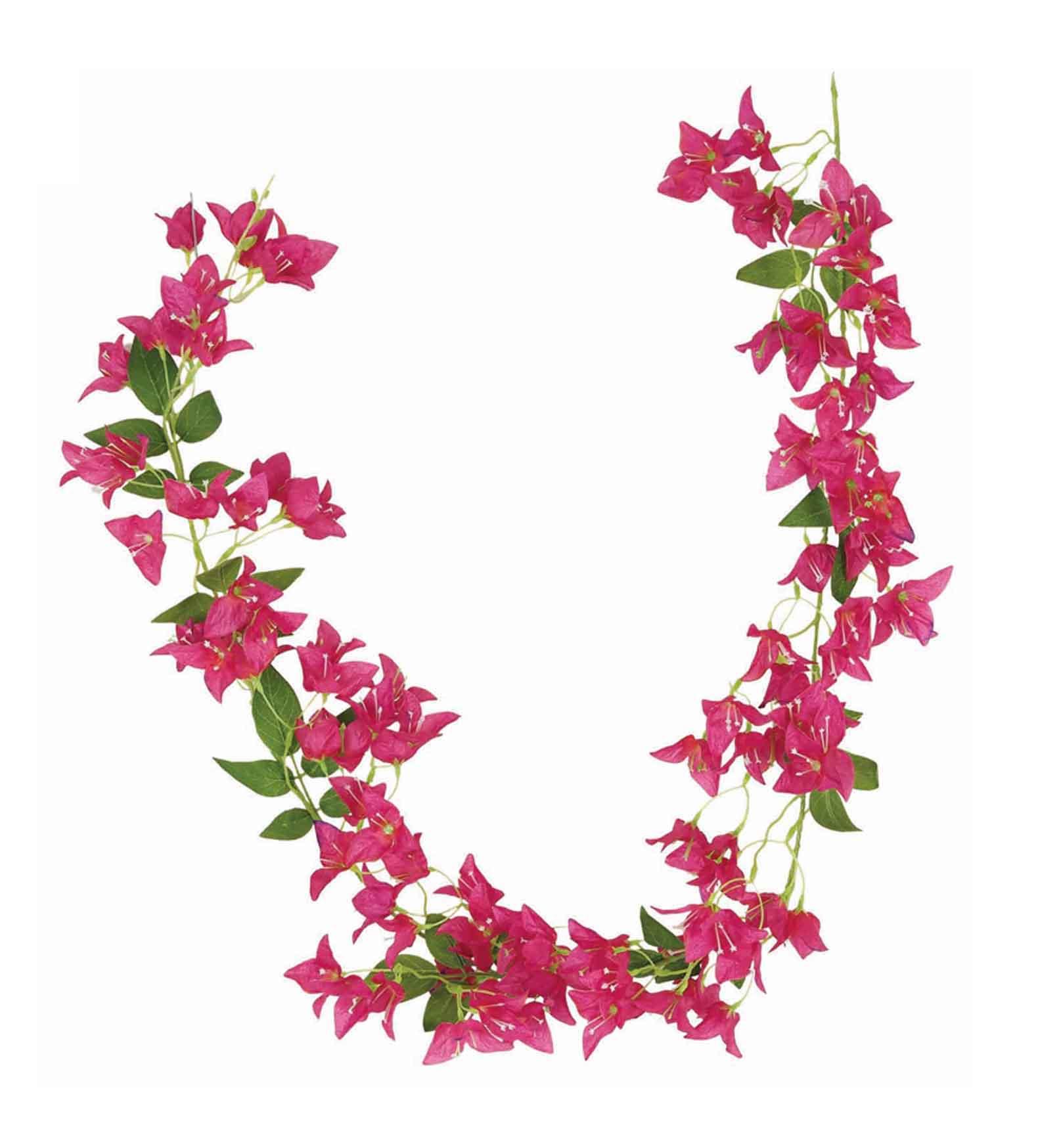 GUIRLANDE BOUGAINVILLIER 114 FLEURS H.145CM ROSE