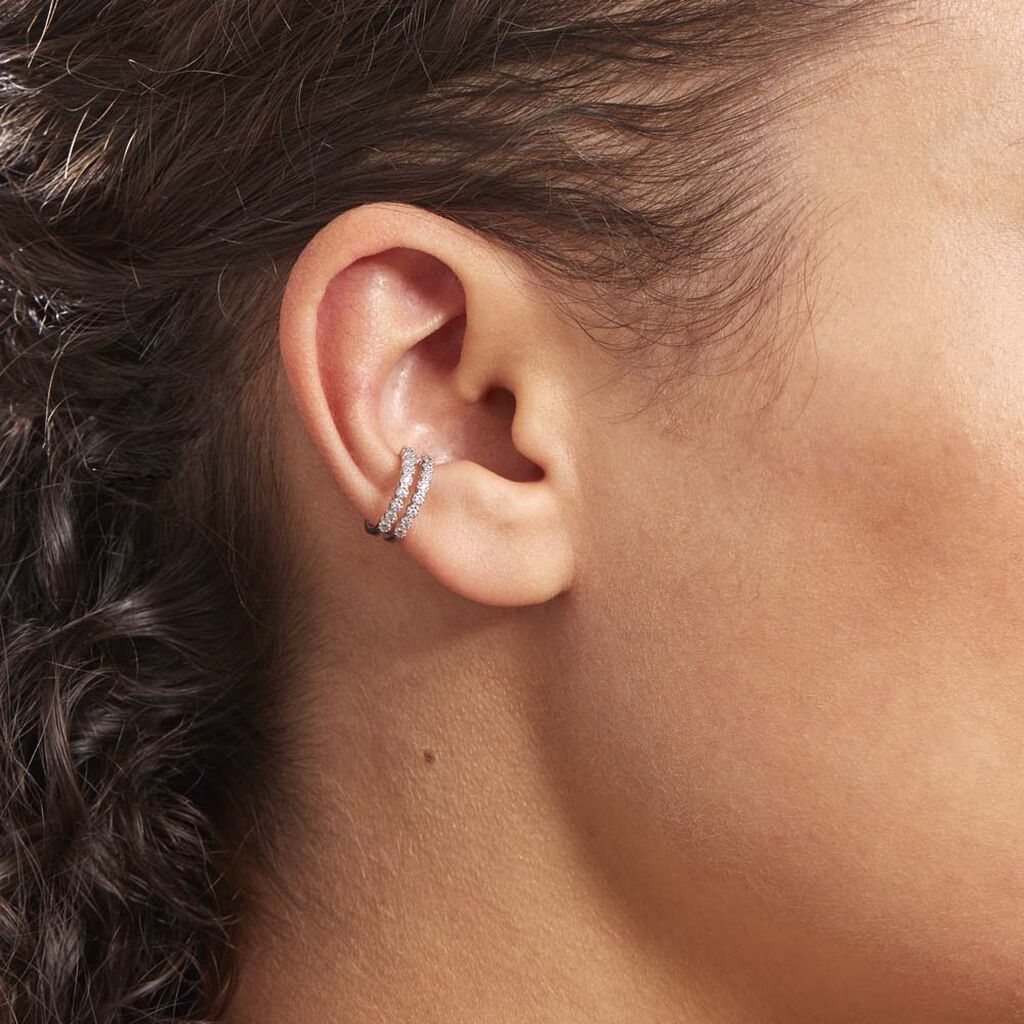 Bague D'oreille Unitaire Widar Argent Blanc Oxyde