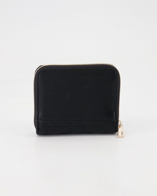 Guess Assia SLG Small Zip Around Portemonnaie in Schwarz
